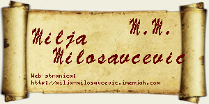 Milja Milosavčević vizit kartica